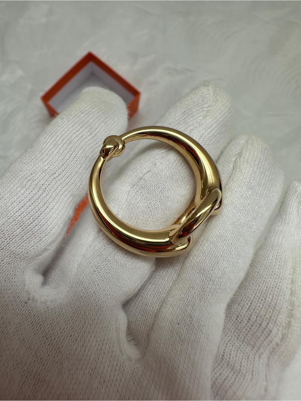 Hermes Mors scarf 90 ring Gold Tone - Picture 4 of 7
